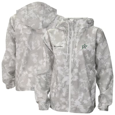  Dallas Stars Columbia Women's Flash Challenger Omni-Shade Full-Zip Windbreaker Jacket - White